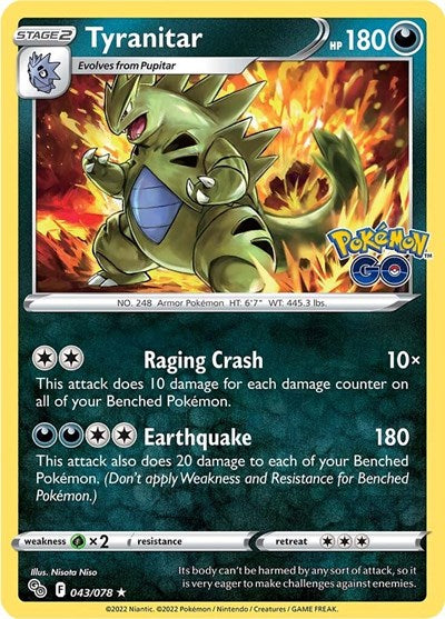 Pokemon GO - 043/078 Tyranitar Holo Rare