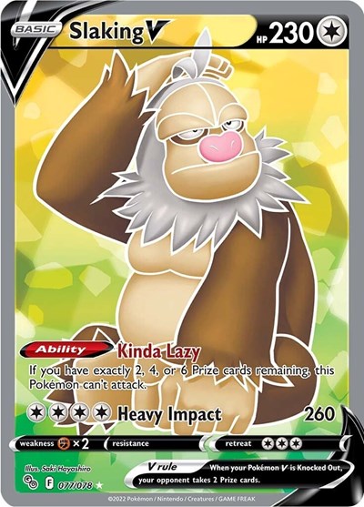 Pokemon GO - 077/078 Slaking V (Full Art) Ultra Rare