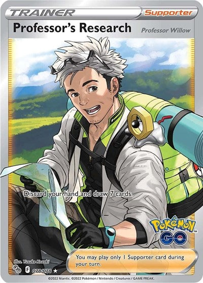 Pokemon GO - 078/078 Professor's Research (Full Art) Ultra Rare