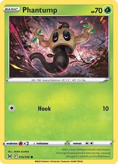 Sword & Shield Lost Origin - 016/196 Phantump Common