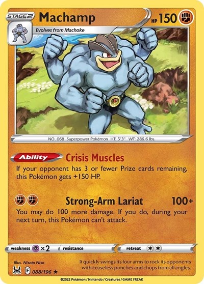 Sword & Shield Lost Origin - 088/196 Machamp Holo Rare