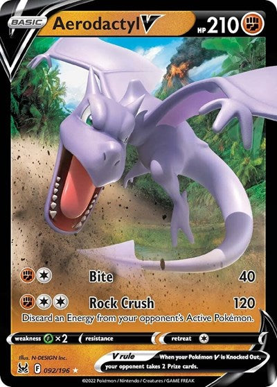 Sword & Shield Lost Origin - 092/196 Aerodactyl V Ultra Rare