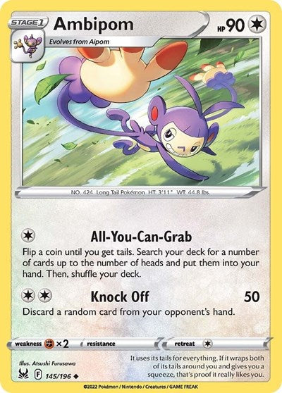 Sword & Shield Lost Origin - 145/196 Ambipom Uncommon