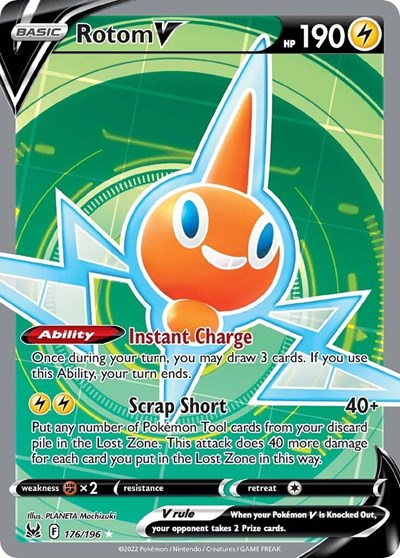 Sword & Shield Lost Origin - 176/196 Rotom V (Full Art) Ultra Rare