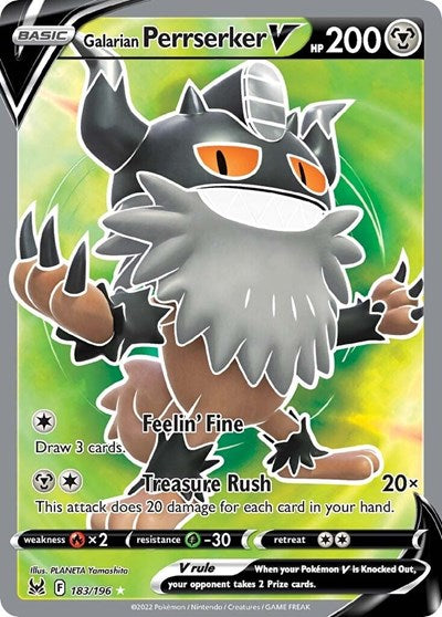 Sword & Shield Lost Origin - 183/196 Galarian Perrserker V (Full Art) Ultra Rare