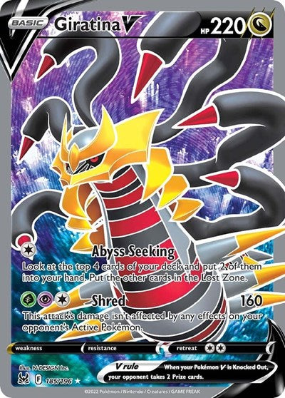 Sword & Shield Lost Origin - 185/196 Giratina V (Full Art) Ultra Rare