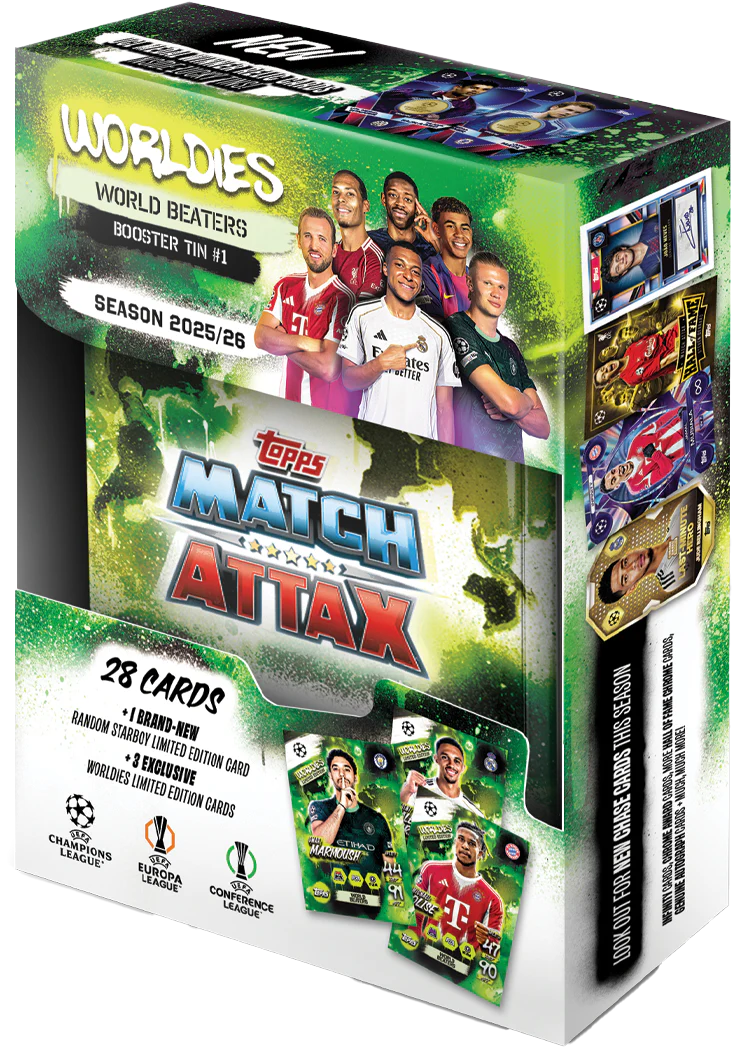 2025-26 Topps Match Attax UEFA Club Competitions Soccer Mini Tin - World Beaters