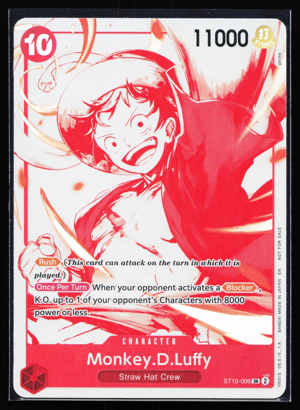 One Piece Promotion Cards ST10-006 Monkey.D.Luffy 3rd Anniversary Treasure 