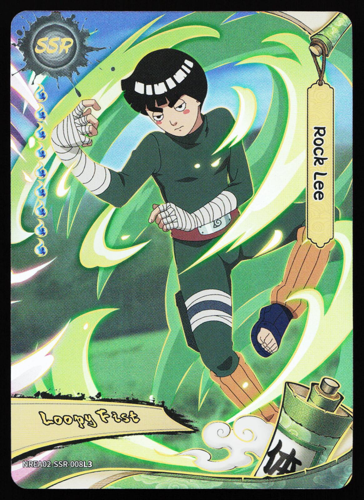 Naruto Kayou Earth Scrolls Series 2 Rock Lee NREA02-SSR-008L3 Super Secret Rare