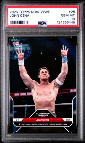 2025 Topps Now WWE #25 John Cena PSA 10
