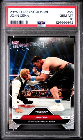 2025 Topps Now Wwe #29 John Cena PSA 10