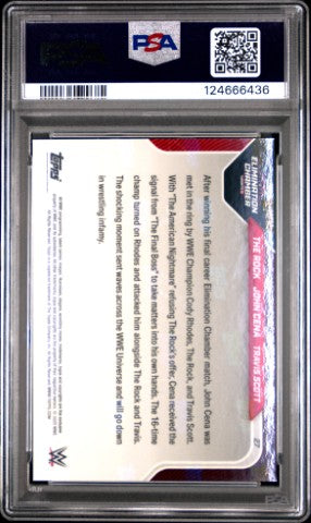 2025 Topps Now Wwe #27 The Rock/Cena/Scott PSA 10