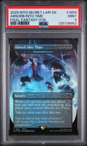 2025 Magic The Gathering Secret Lair Drop #1859 Absorb Into Time Final Fantasy-Foil PSA 9