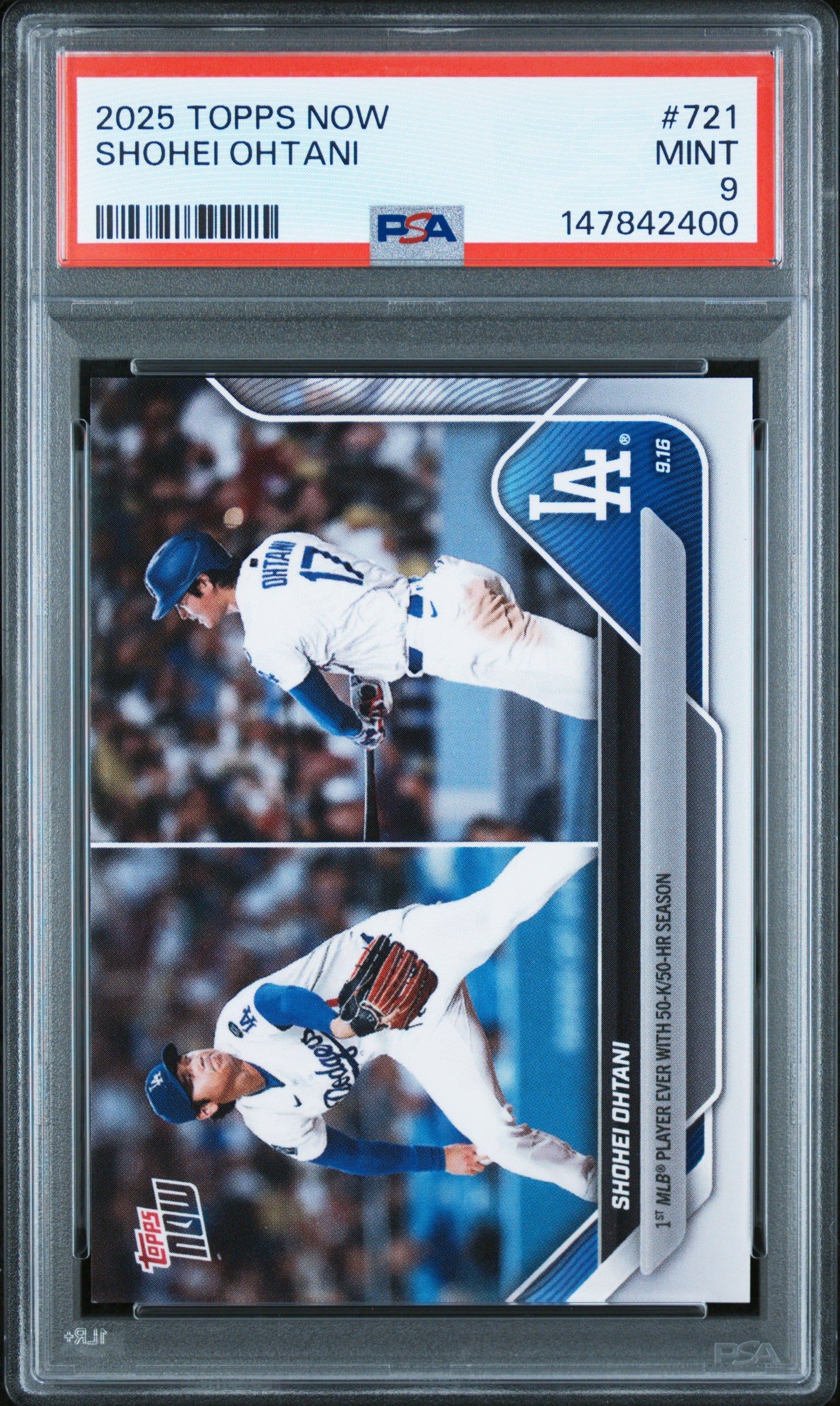 2025 Topps Shohei Ohtani 721 Topps Now PSA 9