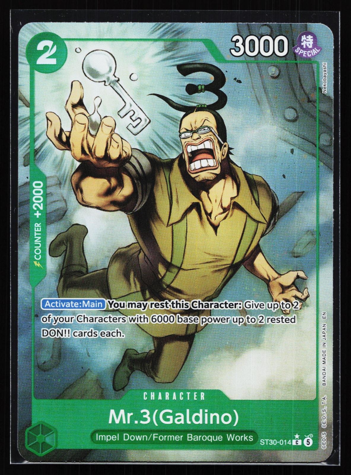 Starter Deck EX: Luffy & Ace ST30-014 Mr.3(Galdino) (Full Art) Common