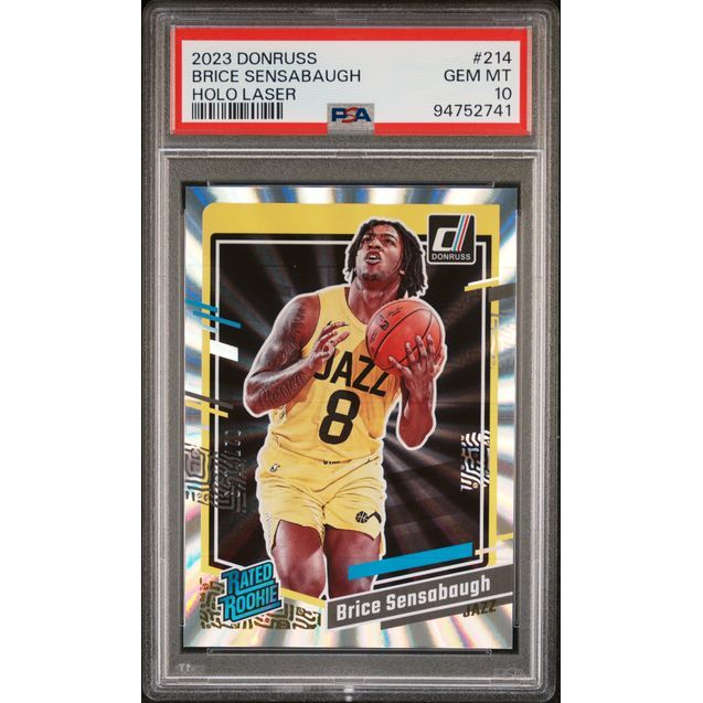 2023 Panini NBA Donruss - Brice Sensabaugh Holo Laser #214 (#'d 027/149) PSA 10