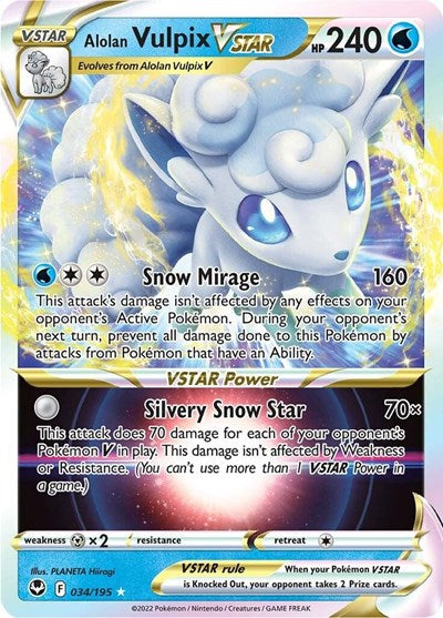 Sword & Shield Silver Tempest - 034/195 Alolan Vulpix VSTAR Ultra Rare