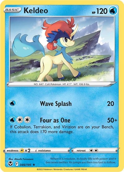 Sword & Shield Silver Tempest - 046/195 Keldeo Rare