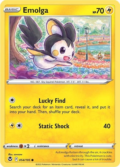 Sword & Shield Silver Tempest - 054/195 Emolga Common