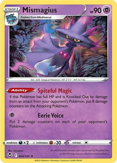 Sword & Shield Silver Tempest - 064/195 Mismagius Rare