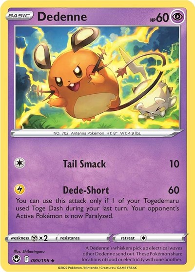 Sword & Shield Silver Tempest - 085/195 Dedenne Uncommon