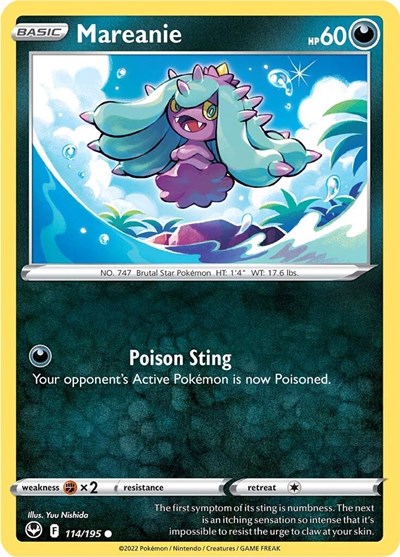 Sword & Shield Silver Tempest - 114/195 Mareanie Common