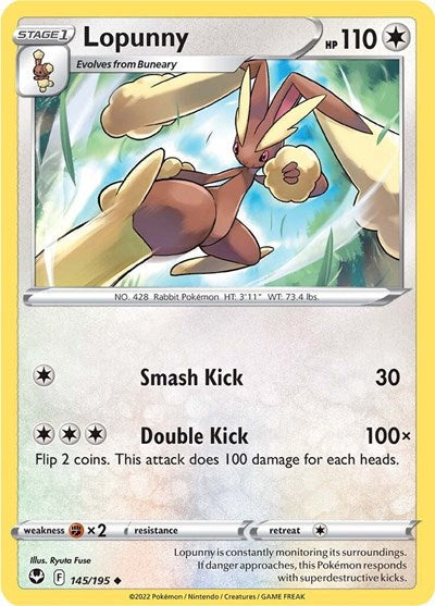 Sword & Shield Silver Tempest - 145/195 Lopunny Uncommon