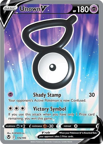 Sword & Shield Silver Tempest - 176/195 Unown V (Full Art) Ultra Rare