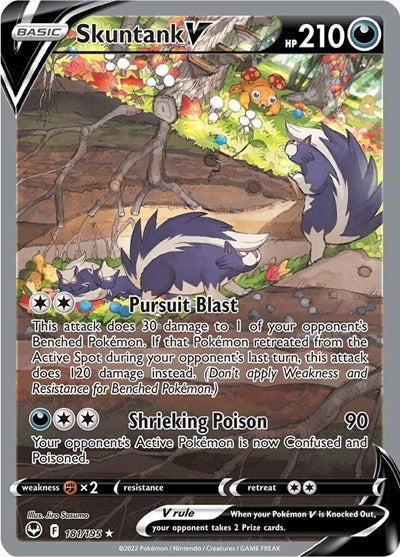 Sword & Shield Silver Tempest - 181/195 Skuntank V (Alternate Full Art) Ultra Rare