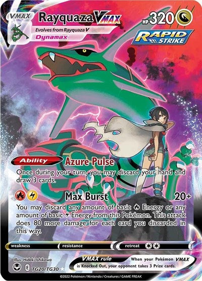 Sword & Shield Silver Tempest Trainer Gallery - TG20/TG30 Rayquaza VMAX Ultra Rare