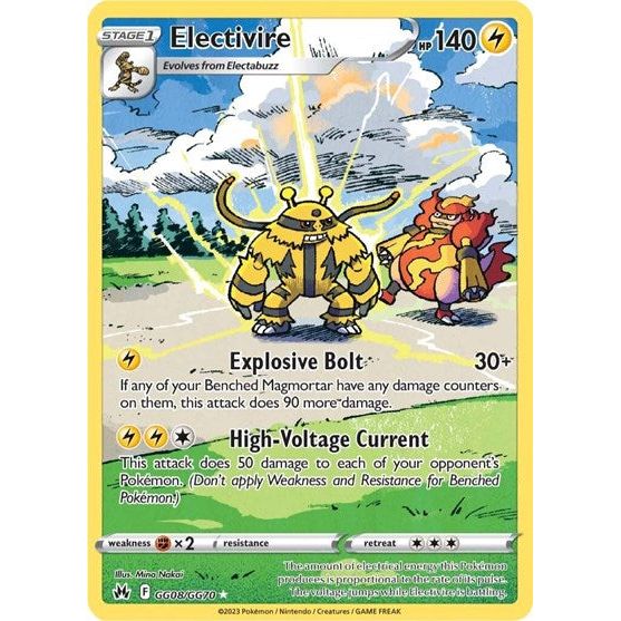 Crown Zenith Galarian Gallery - GG08/GG70 Electivire Holo Rare