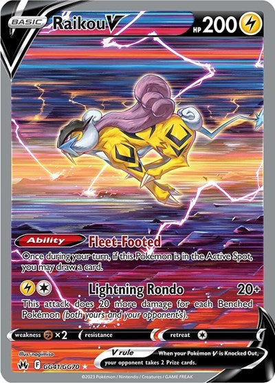 Crown Zenith Galarian Gallery - GG41/GG70 Raikou V Ultra Rare