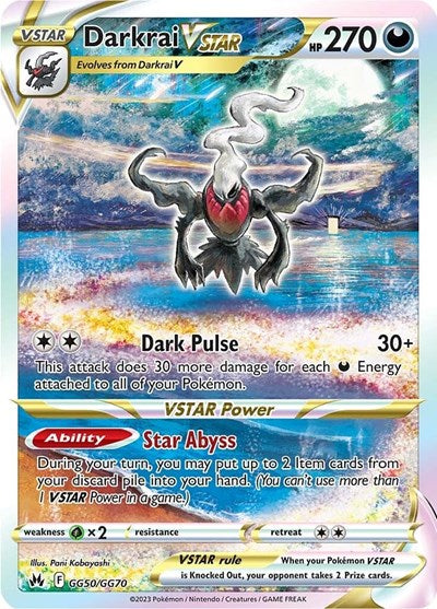 Crown Zenith Galarian Gallery - GG50/GG70 Darkrai VSTAR Ultra Rare