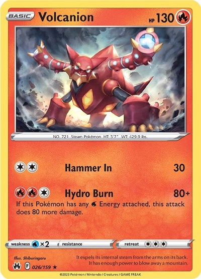 Crown Zenith - 026/159 Volcanion Holo Rare