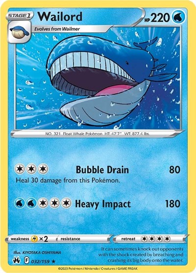 Crown Zenith - 032/159 Wailord Rare