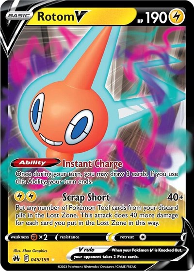 Crown Zenith - 045/159 Rotom V Ultra Rare