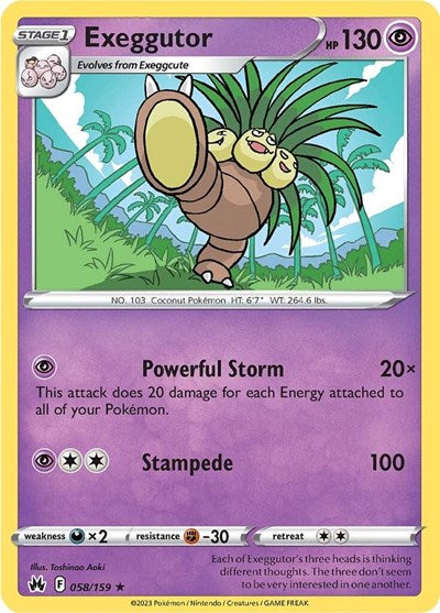 Crown Zenith - 058/159 Exeggutor Rare