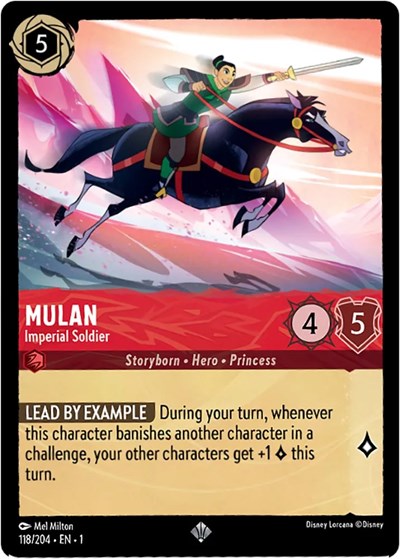 Lorcana - The First Chapter - 118/204 Mulan - Imperial Soldier Super Rare