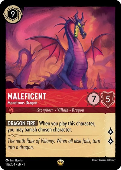 Lorcana - The First Chapter - 113/204 Maleficent - Monstrous Dragon Legendary