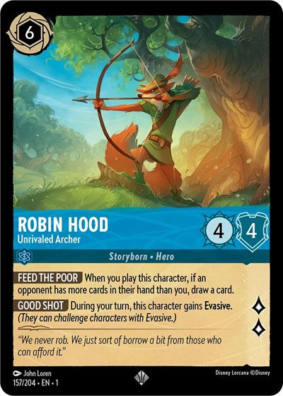 Lorcana - The First Chapter - 157/204 Robin Hood - Unrivaled Archer Super Rare