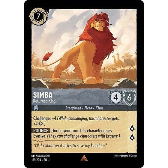 Lorcana - The First Chapter - 189/204 Simba - Returned King Rare