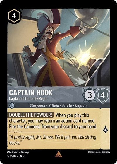 Lorcana - The First Chapter - 173/204 Captain Hook - Captain of the Jolly Roger Rare