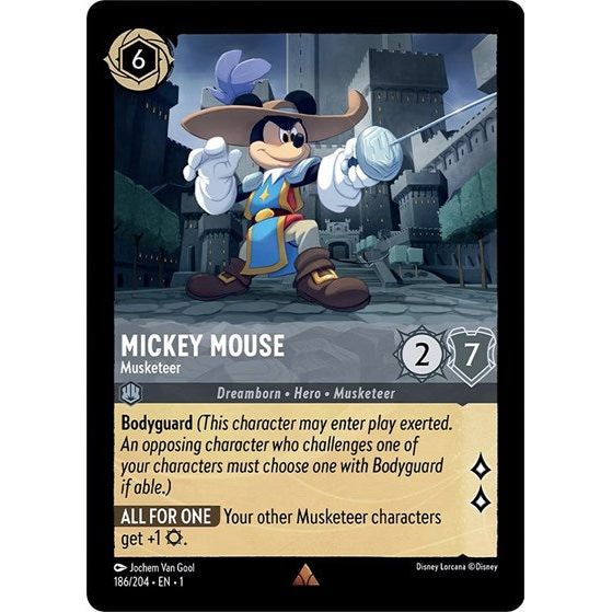 Lorcana - The First Chapter - 186/204 Mickey Mouse - Musketeer Rare