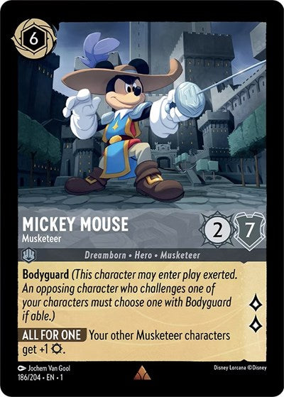 Lorcana - The First Chapter - 186/204 Mickey Mouse - Musketeer Rare