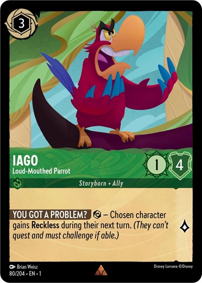 Lorcana - The First Chapter - 080/204 Iago - Loud-Mouthed Parrot Rare