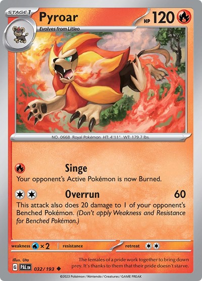 Scarlet & Violet Paldea Evolved - 032/193 Pyroar Uncommon