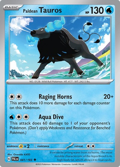 Scarlet & Violet Paldea Evolved - 041/193 Paldean Tauros Uncommon