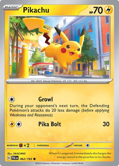 Scarlet & Violet Paldea Evolved - 062/193 Pikachu Common