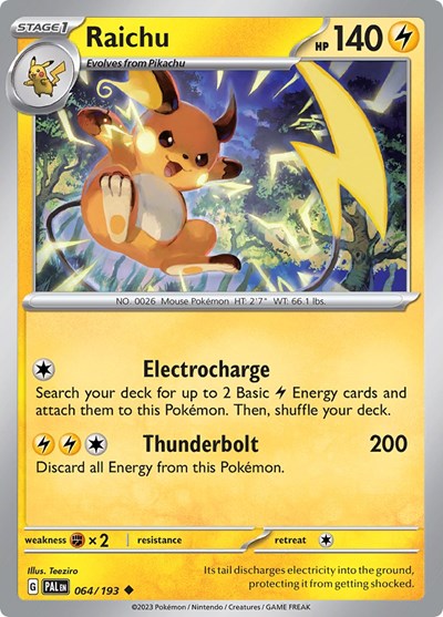 Scarlet & Violet Paldea Evolved - 064/193 Raichu Uncommon