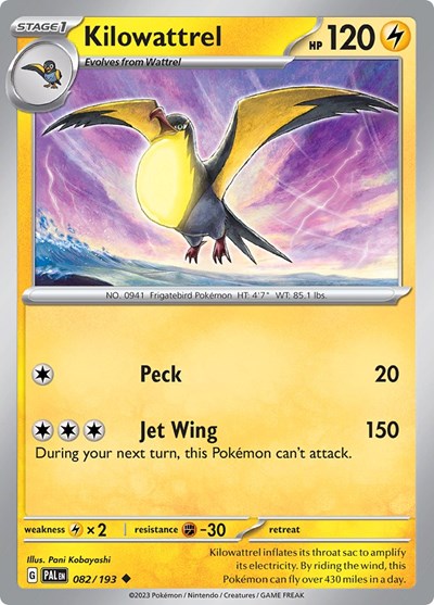 Scarlet & Violet Paldea Evolved - 082/193 Kilowattrel Uncommon